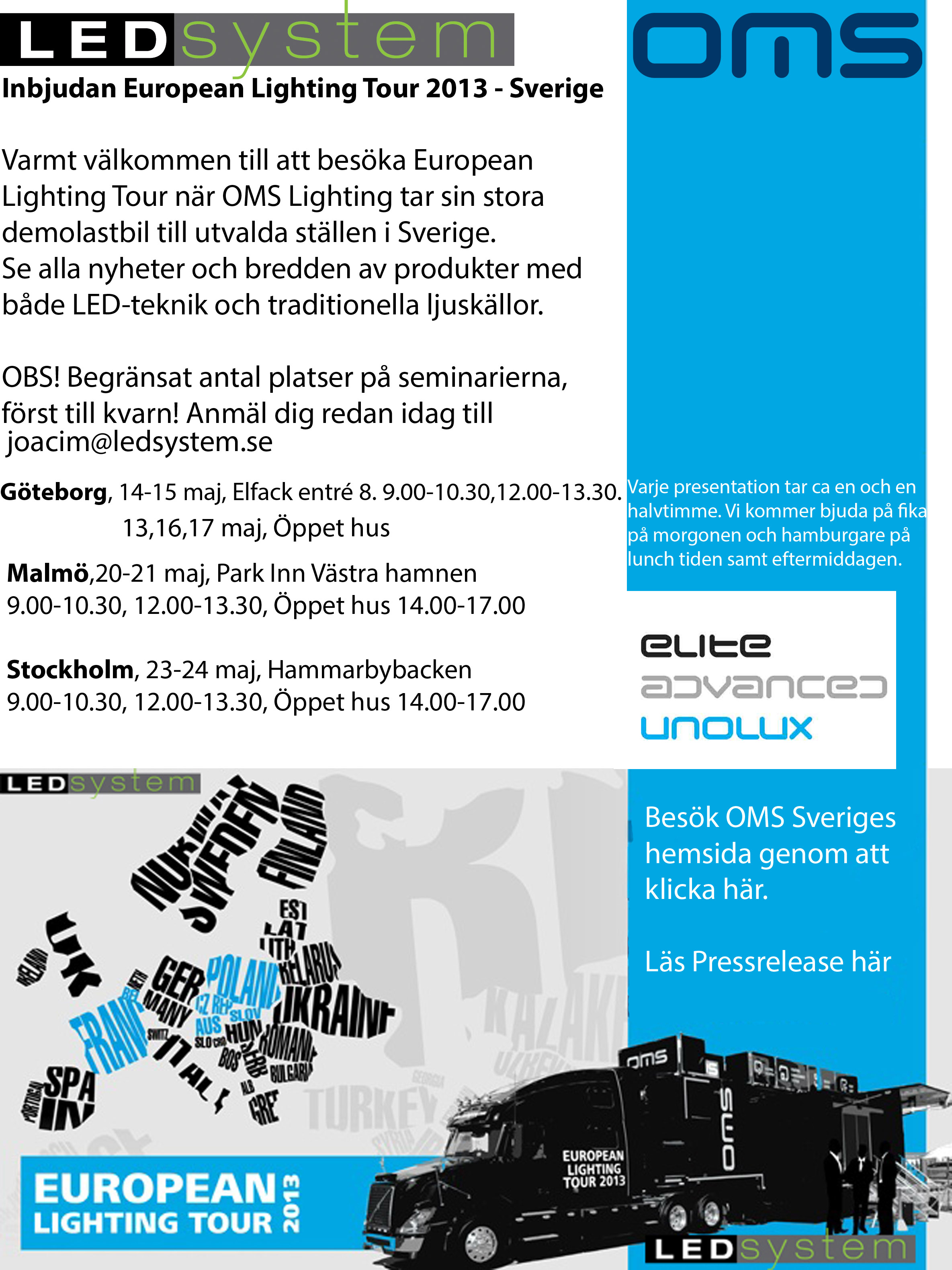 ELT OMS Sverige LEDsystem Scandinavia